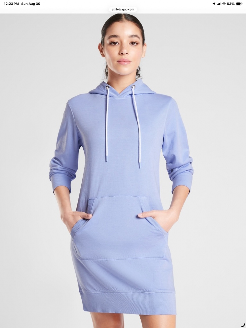 Athleta Lavender Long Sleeve Hoodie Dress